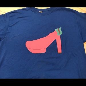 Original Custom Handmade pink heel shirts made specially for you.